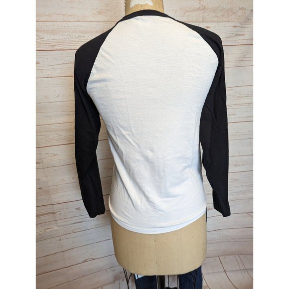 Sonic Youth Mens Tshirt Size Small S Baseball Raglan Black White Guitar - Picture 5 of 7